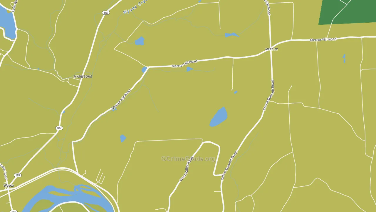 North Rome, PA Map of Vandalism Rates