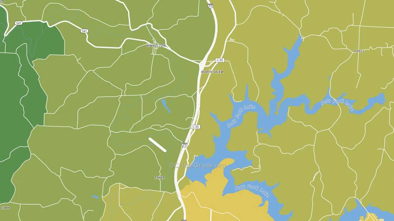 North Salem, OH Map of Vandalism Rates