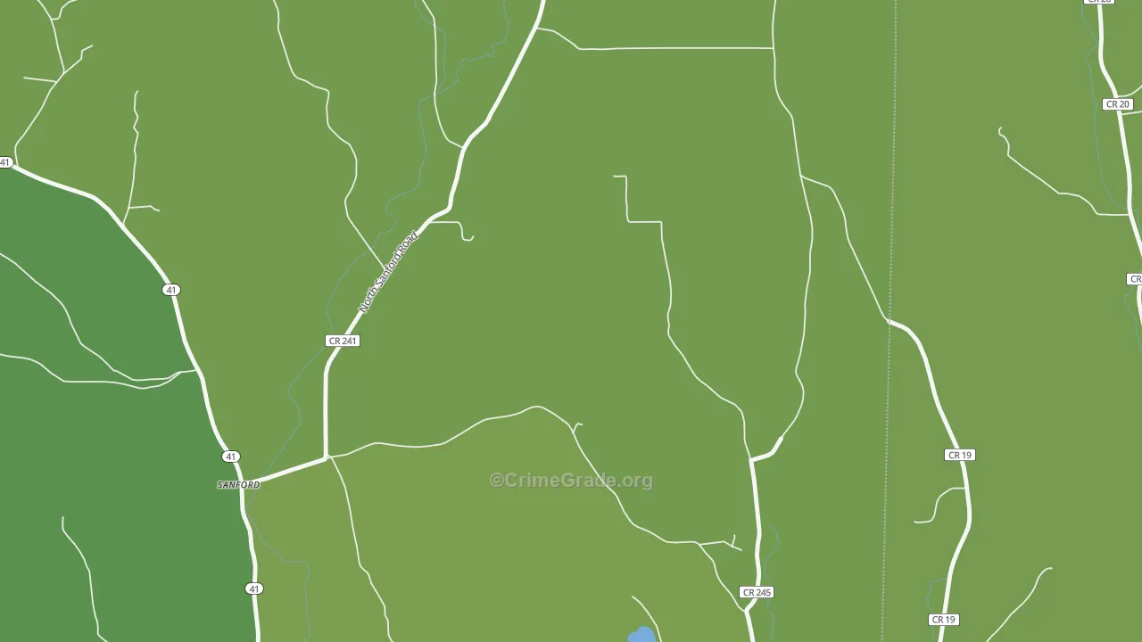 North Sanford, NY Map of Vandalism Rates