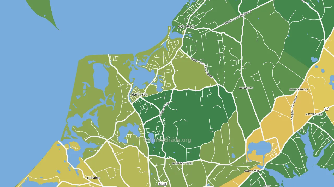 North Sea, NY Map of Vandalism Rates