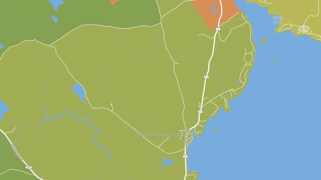 North Sebago, ME Map of Vandalism Rates