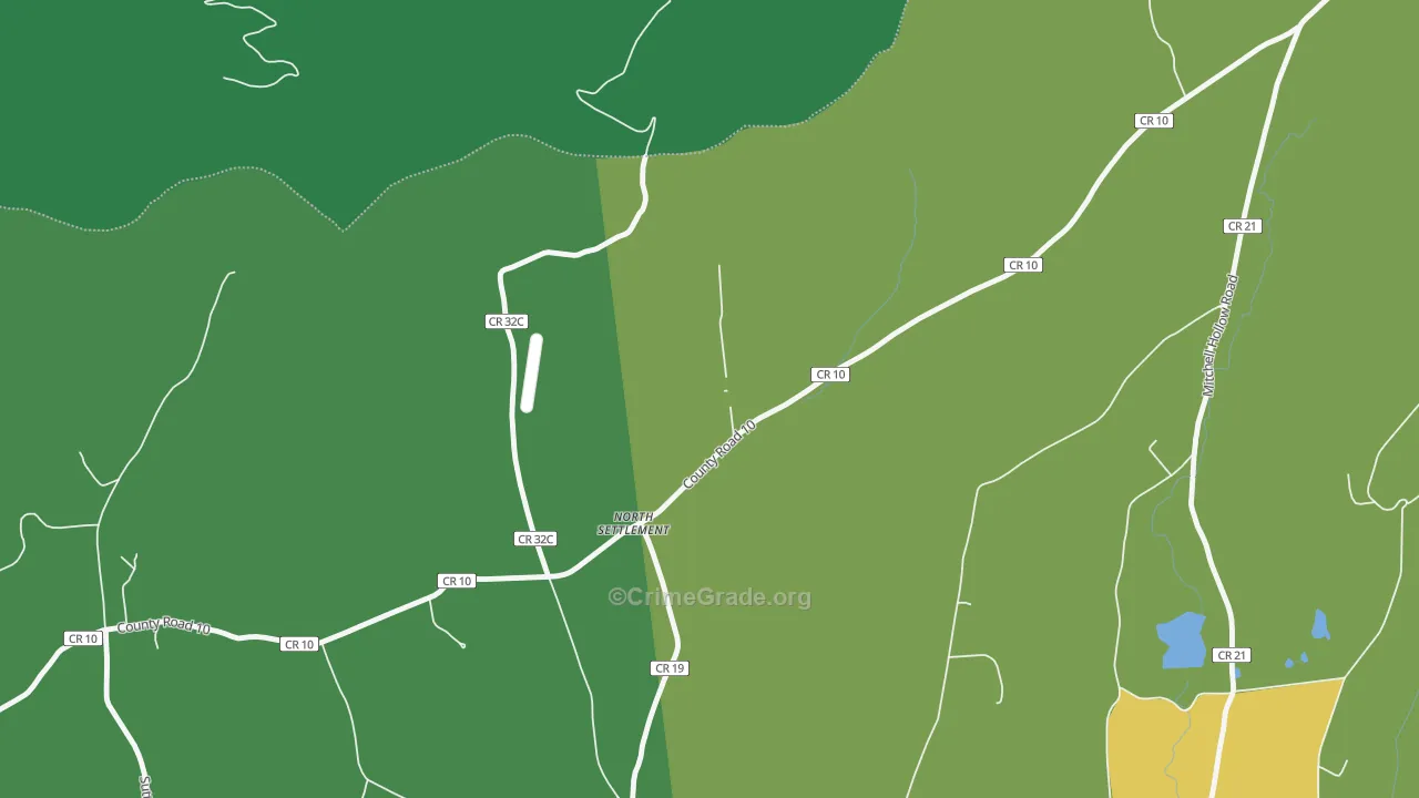 North Settlement, NY Map of Vandalism Rates