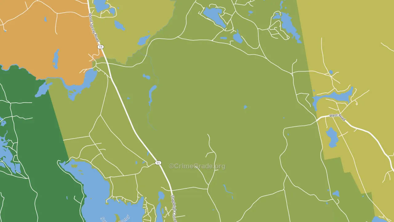 North Shapleigh, ME Map of Vandalism Rates