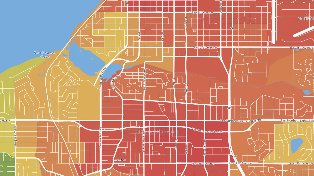 North Star, Anchorage, AK Map of Vandalism Rates