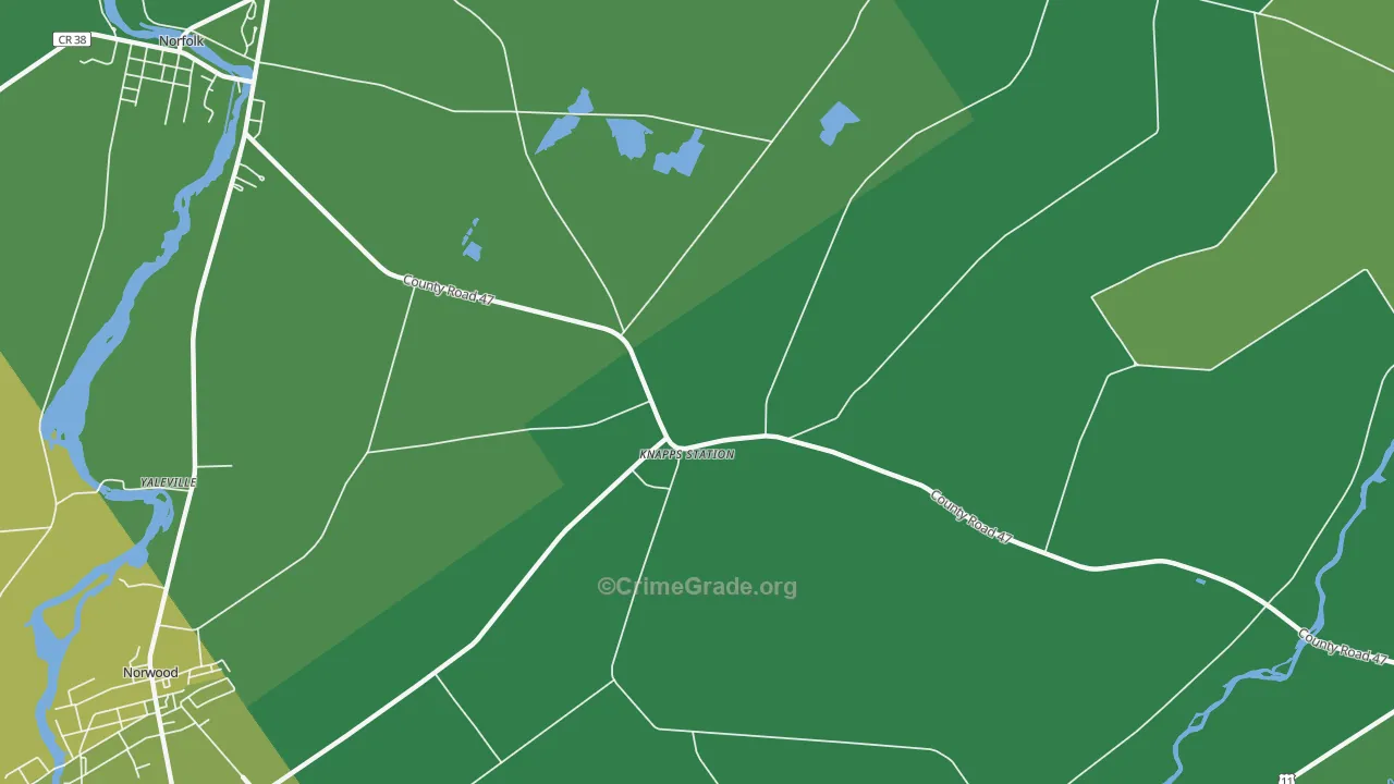 North Stockholm, NY Map of Vandalism Rates