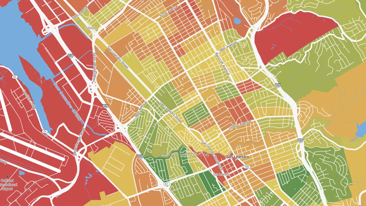North Stonehurst, Oakland, CA Map of Vandalism Rates