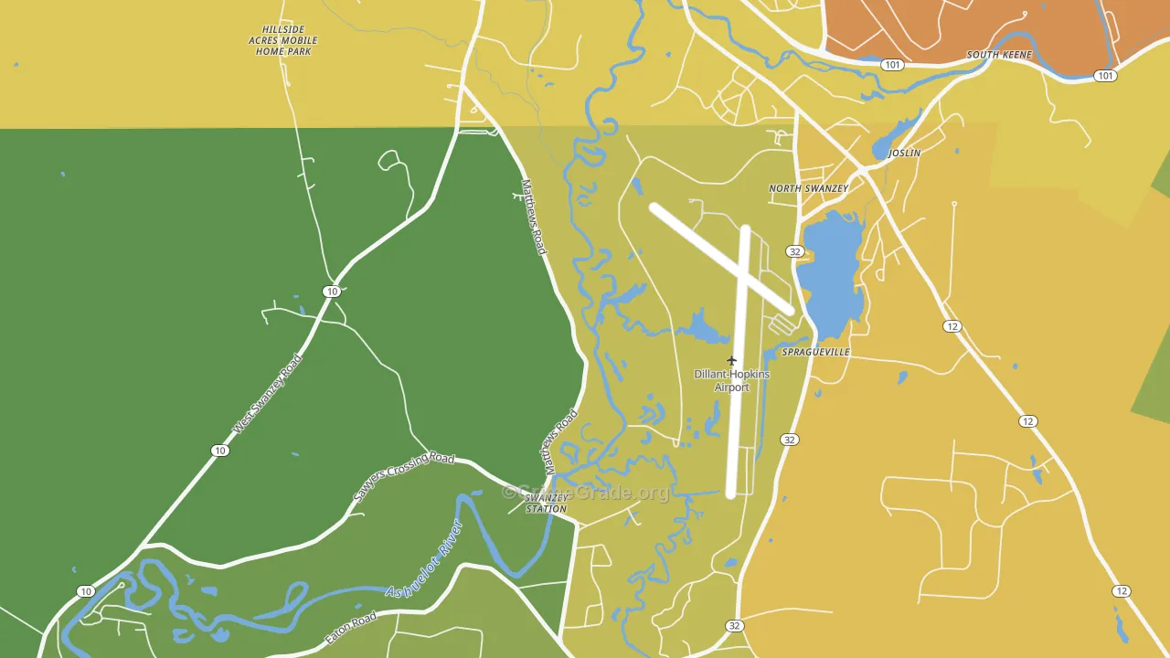 North Swanzey, NH Map of Vandalism Rates