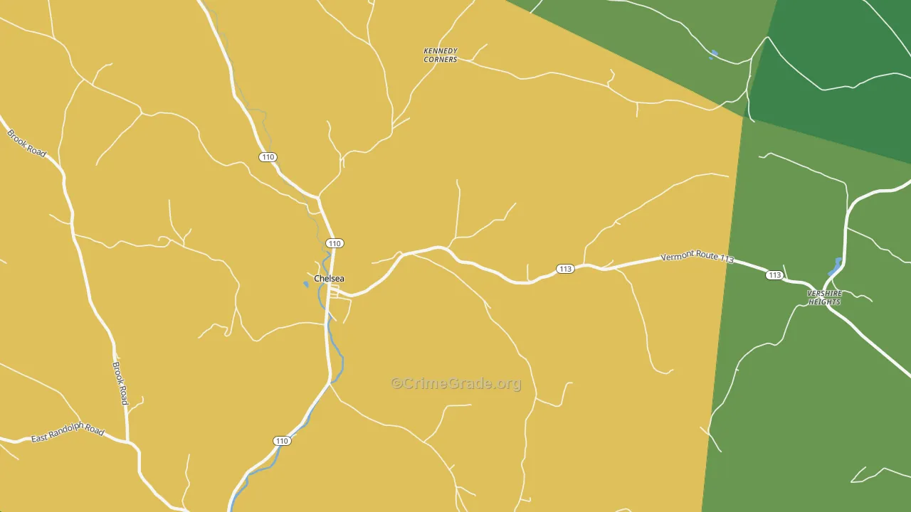 North Thetford, VT Map of Vandalism Rates