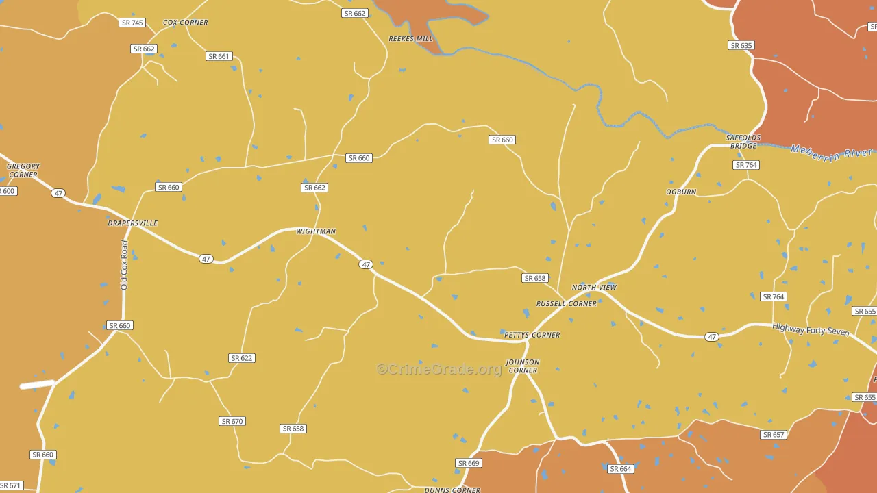 North View, VA Map of Vandalism Rates