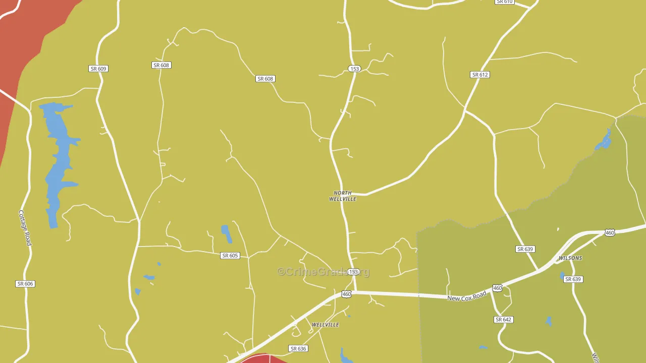 North Wellville, VA Map of Vandalism Rates