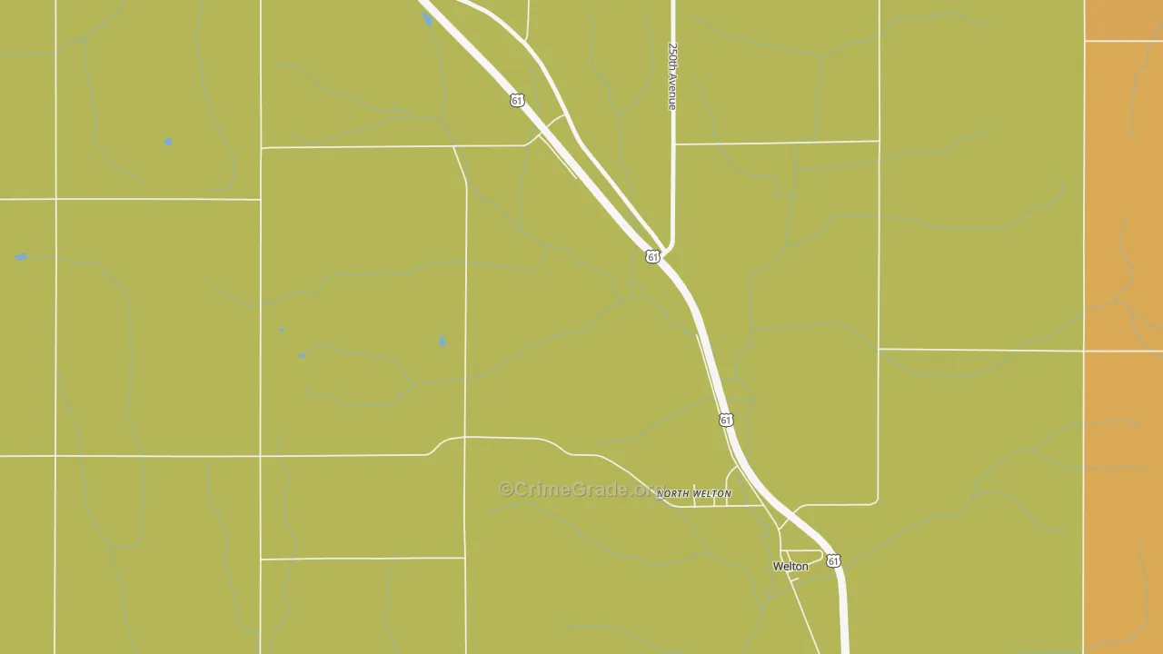 North Welton, IA Map of Vandalism Rates