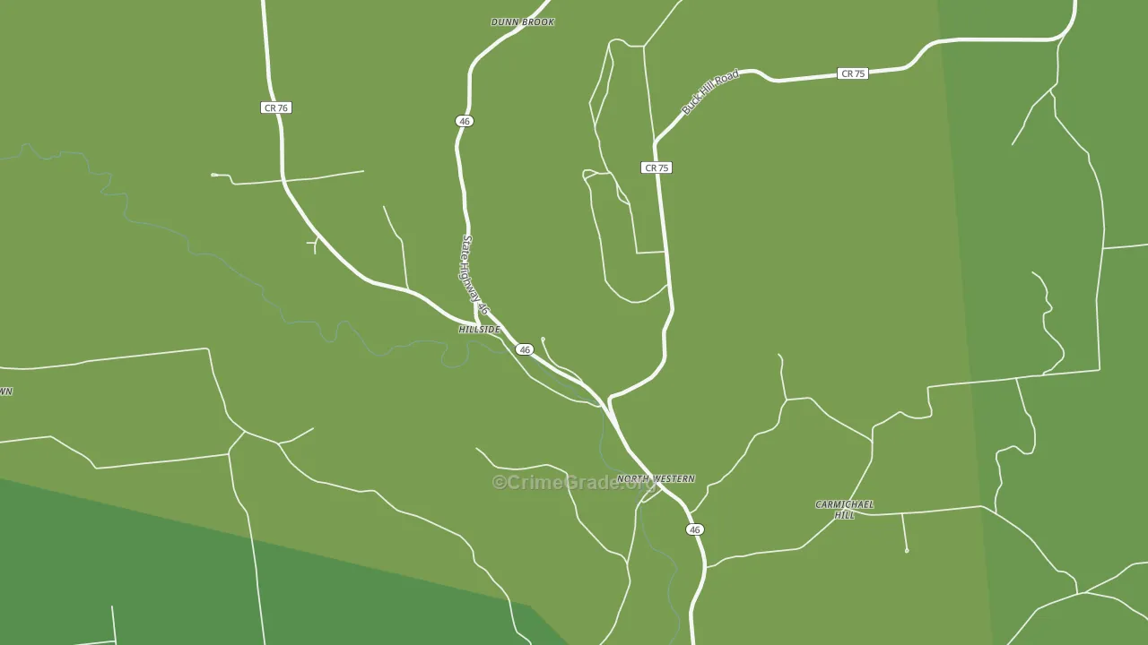 North Western, NY Map of Vandalism Rates