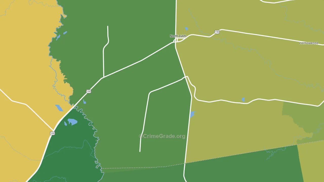 North Zulch, TX Map of Vandalism Rates
