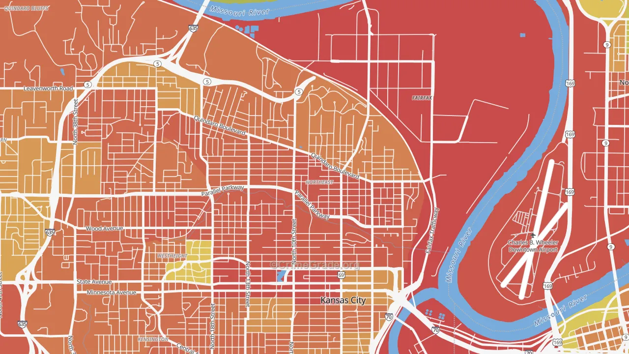 Northeast, Kansas City, KS Map of Vandalism Rates