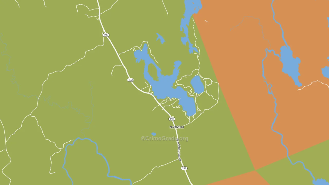 Northfield, ME Map of Vandalism Rates