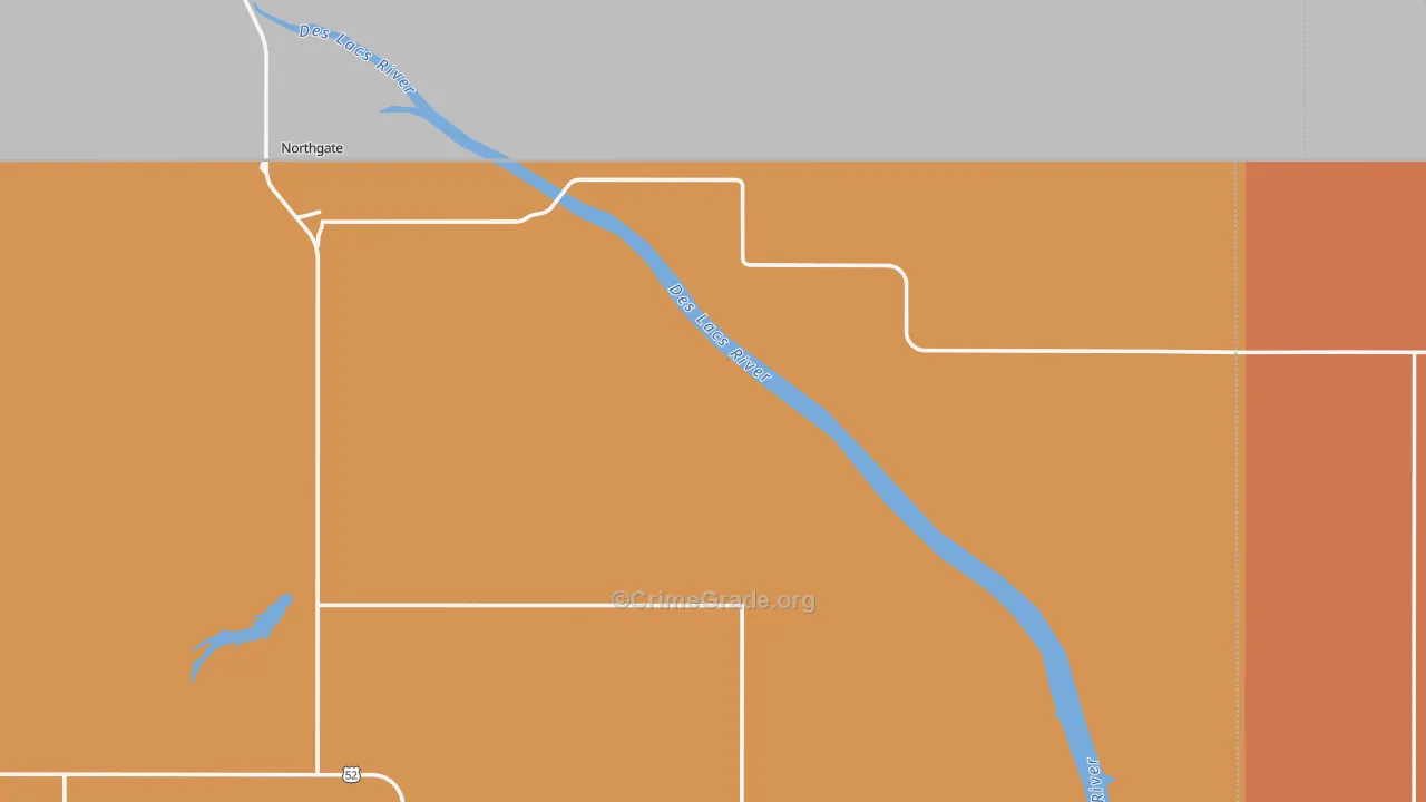 Northgate, ND Map of Vandalism Rates