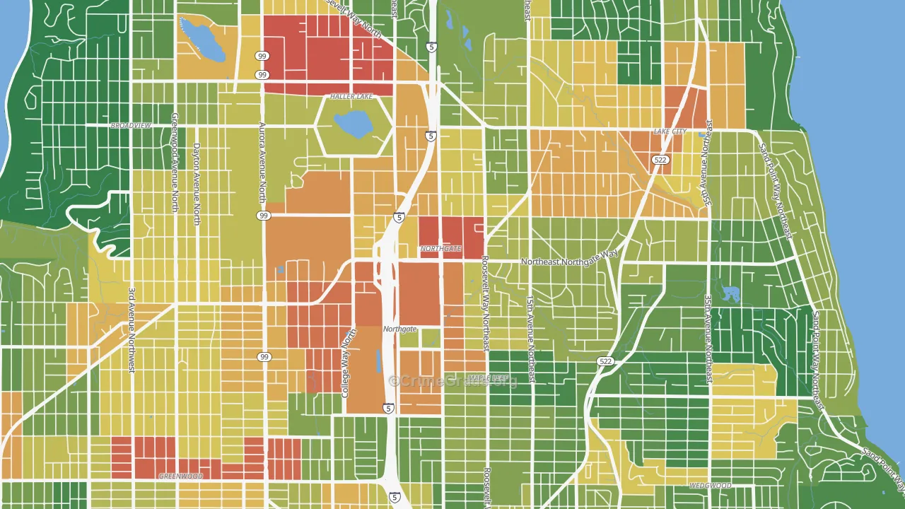 Northgate, Seattle, WA Map of Vandalism Rates