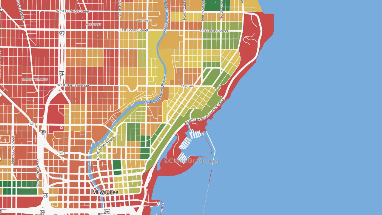 Northpoint, Milwaukee, WI Map of Vandalism Rates