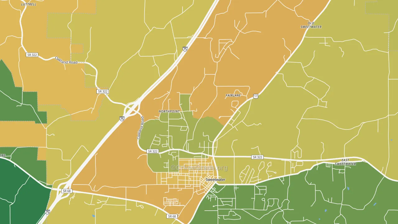 Northpoint, TN Map of Vandalism Rates