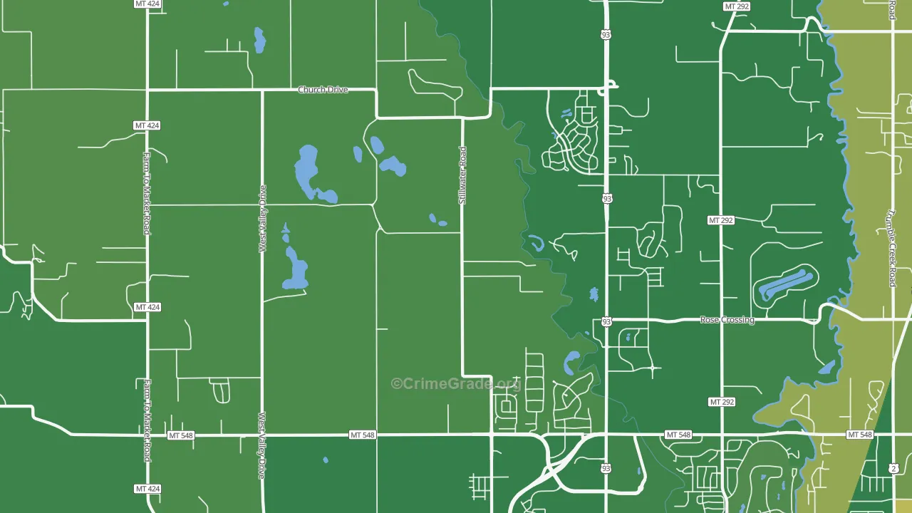 Northridge Heights, MT Map of Vandalism Rates