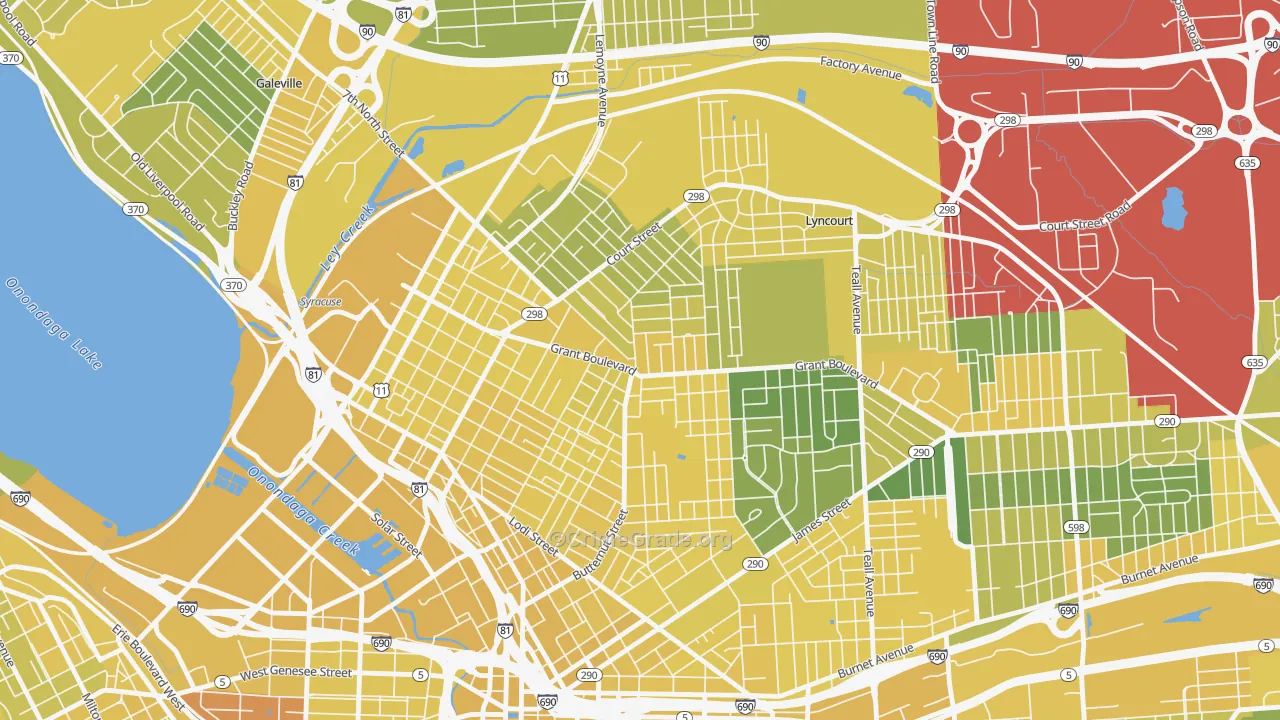 Northside, Syracuse, NY Map of Vandalism Rates