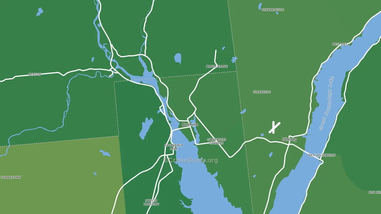 Northville, NY Map of Vandalism Rates