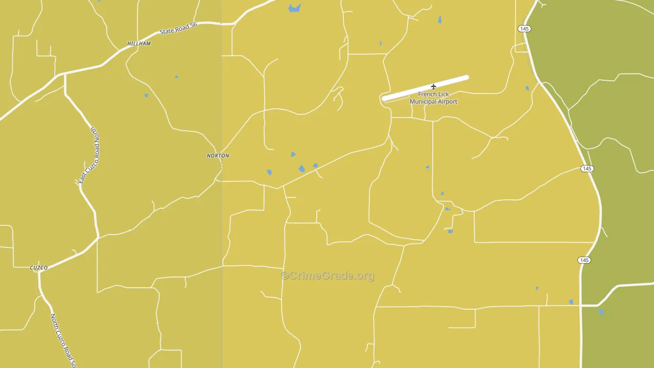 Norton, IN Map of Vandalism Rates