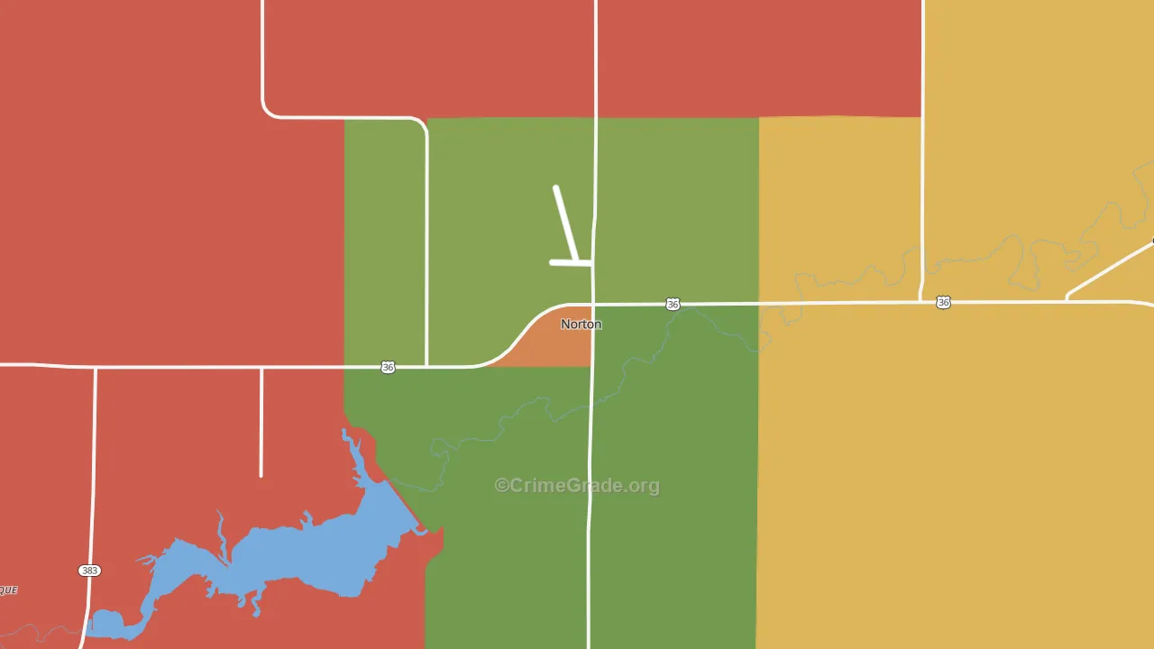 Norton, KS Map of Vandalism Rates