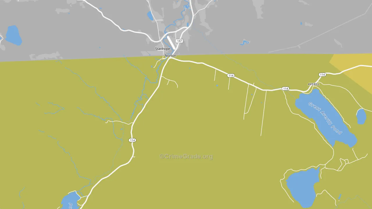 Norton, VT Map of Vandalism Rates