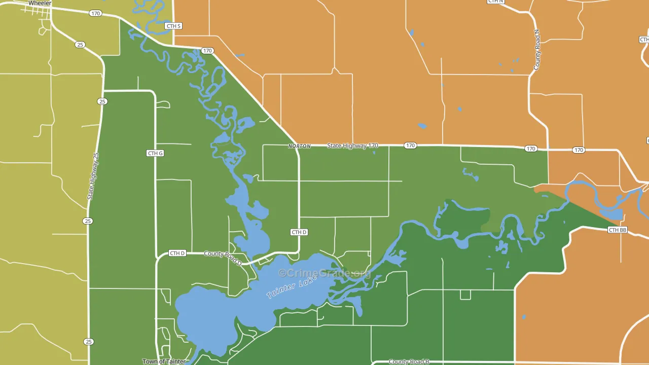 Norton, WI Map of Vandalism Rates