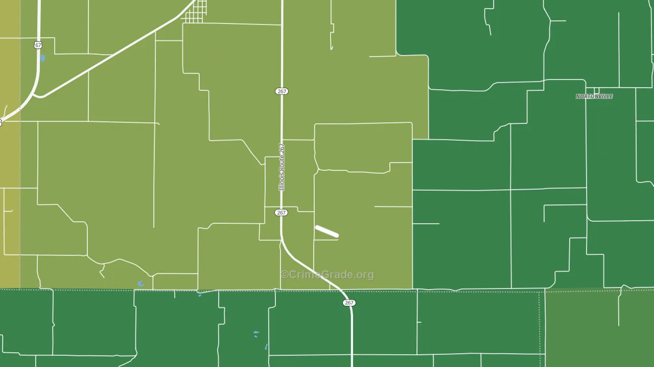 Nortonville, IL Map of Vandalism Rates