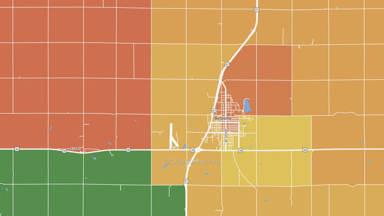 Norway, KS Map of Vandalism Rates
