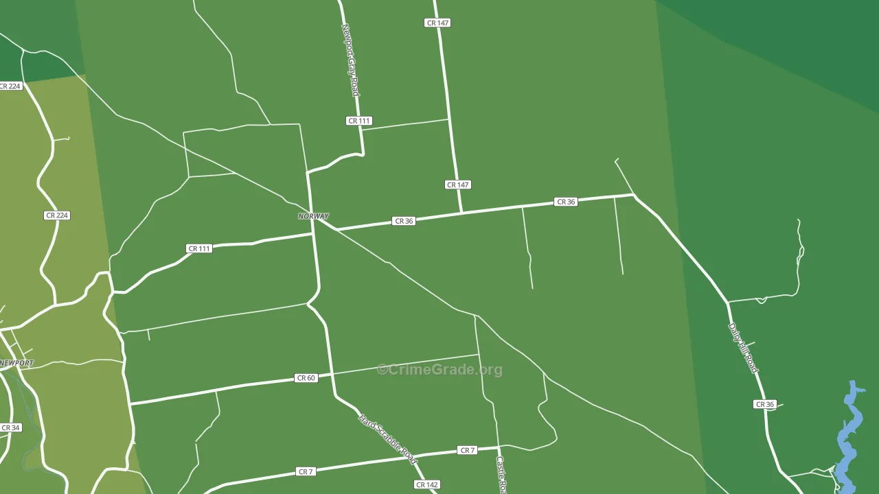 Norway, NY Map of Vandalism Rates