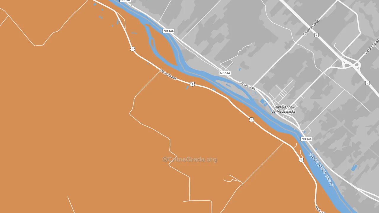 Notre Dame, ME Map of Vandalism Rates