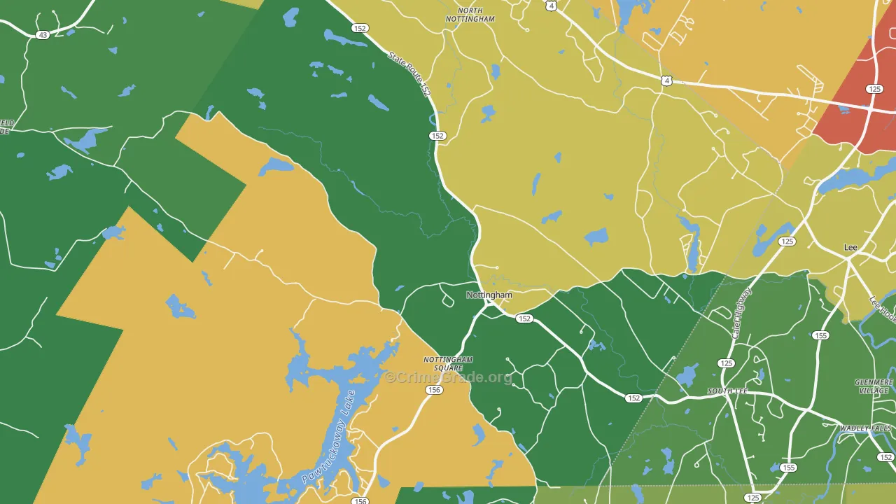 Nottingham, NH Map of Vandalism Rates