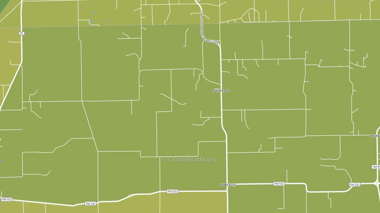Novohrad, TX Map of Vandalism Rates