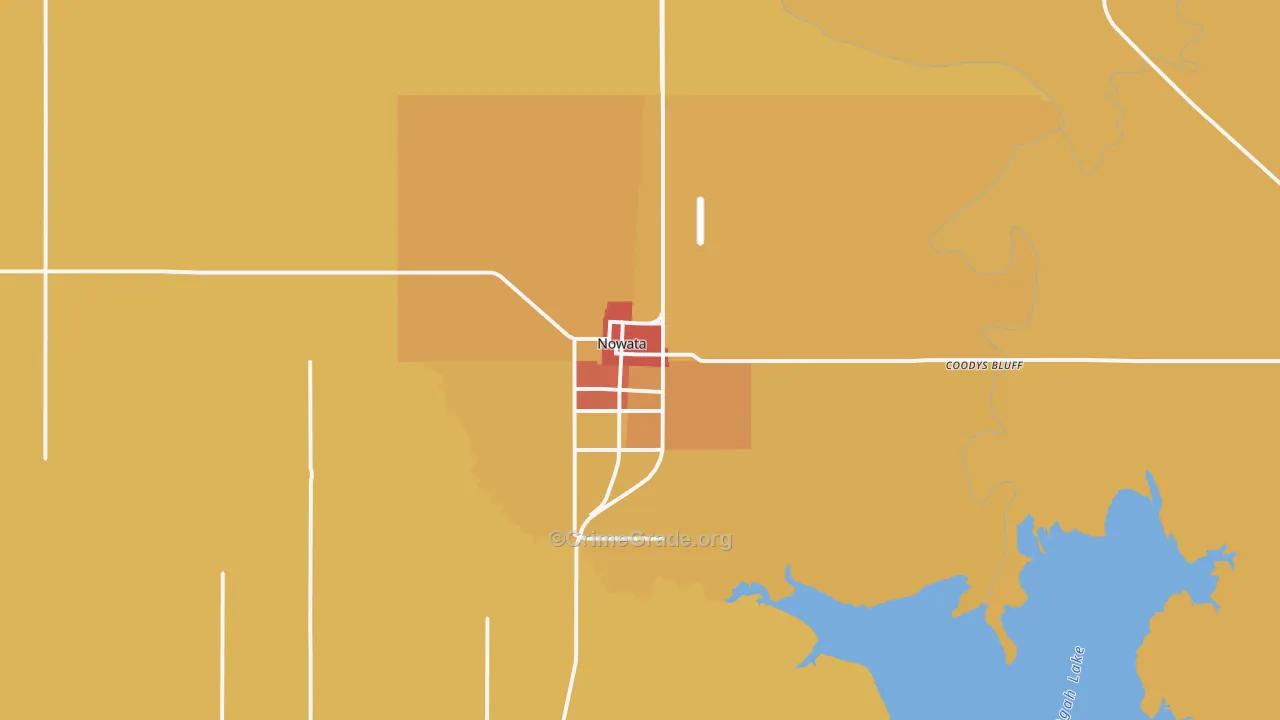 Nowata, OK Map of Vandalism Rates