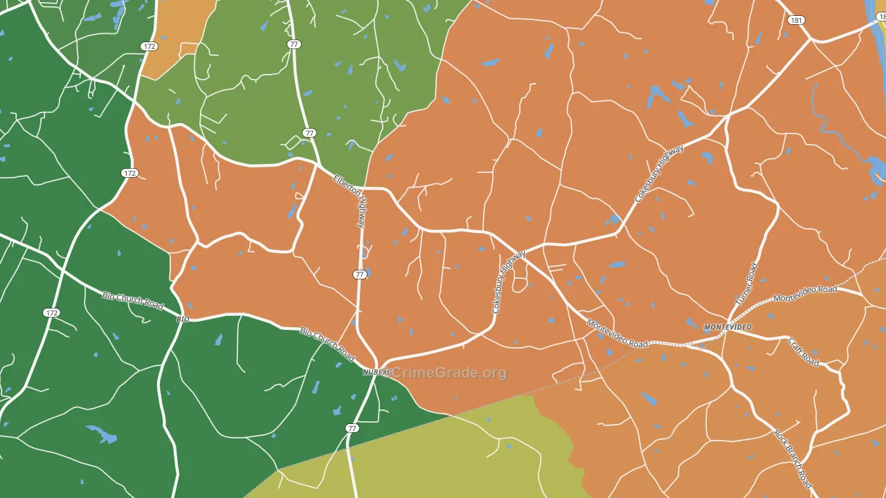 Nuberg, GA Map of Vandalism Rates