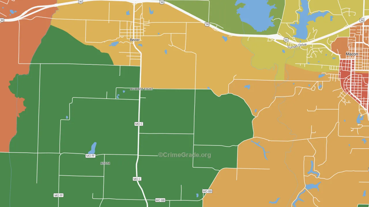 Number Eight, MO Map of Vandalism Rates