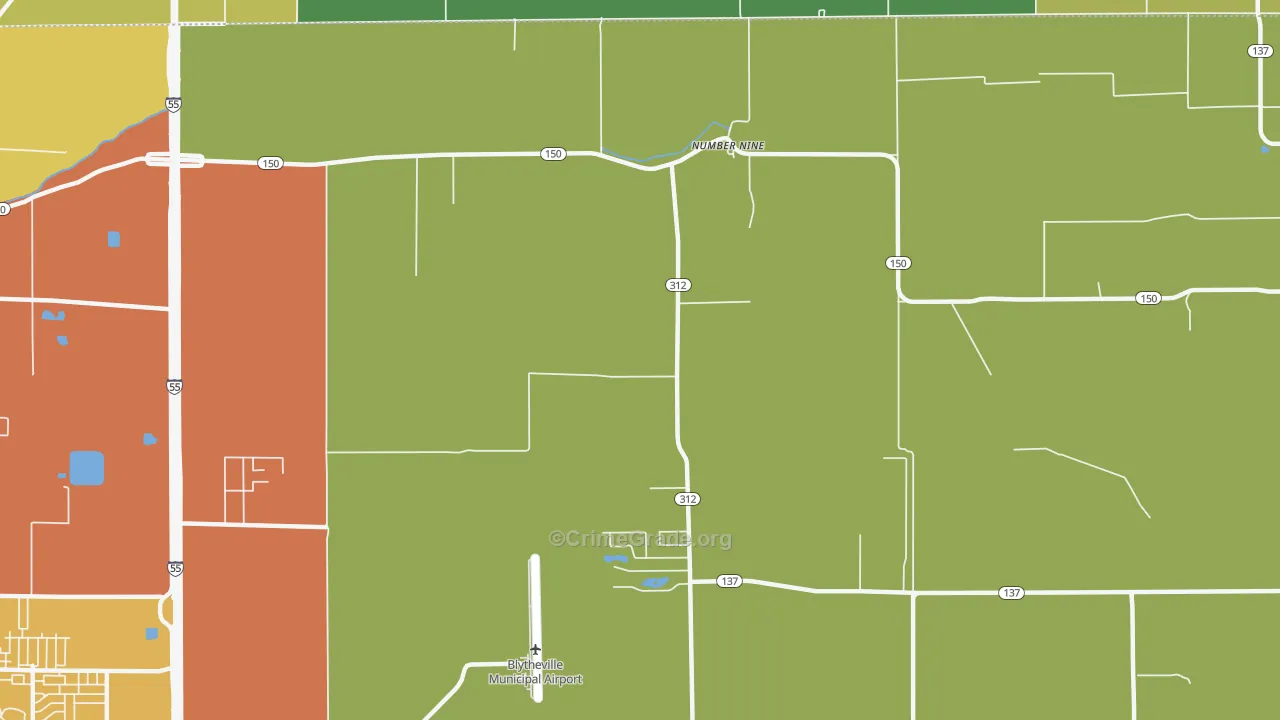 Number Nine, AR Map of Vandalism Rates