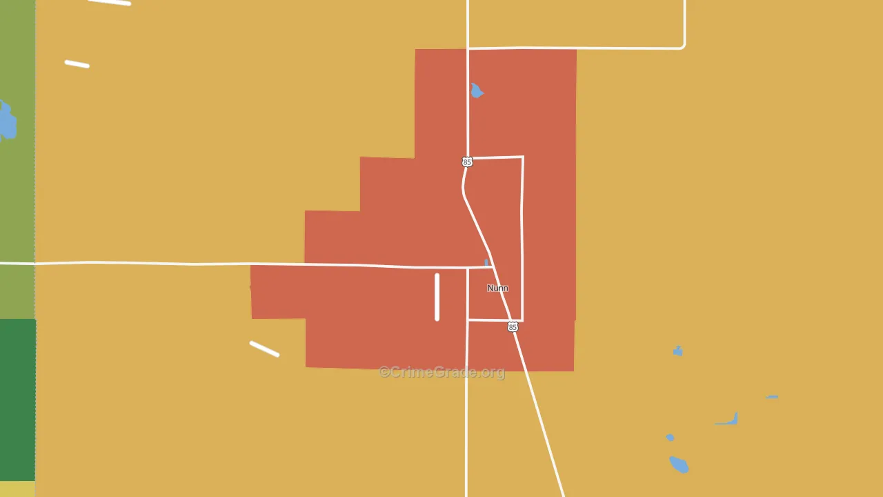 Nunn, CO Map of Vandalism Rates