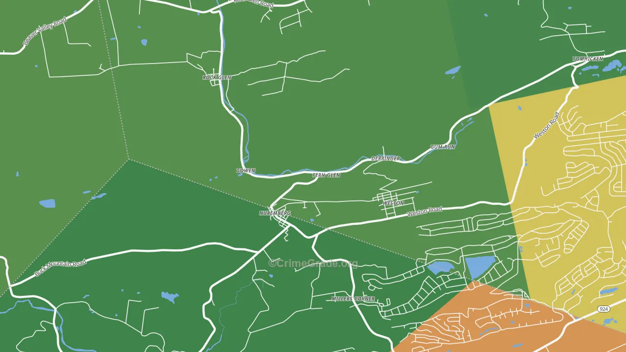 Nuremberg, PA Map of Vandalism Rates