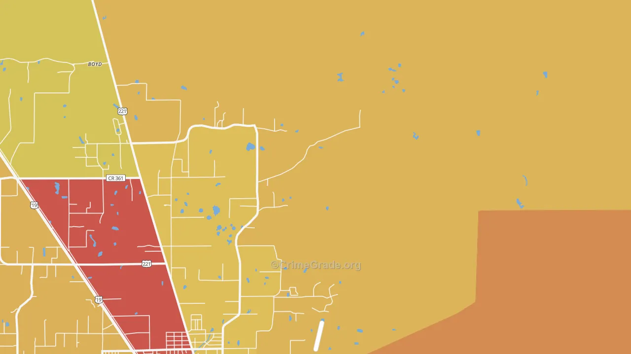 Nutall Rise, FL Map of Vandalism Rates