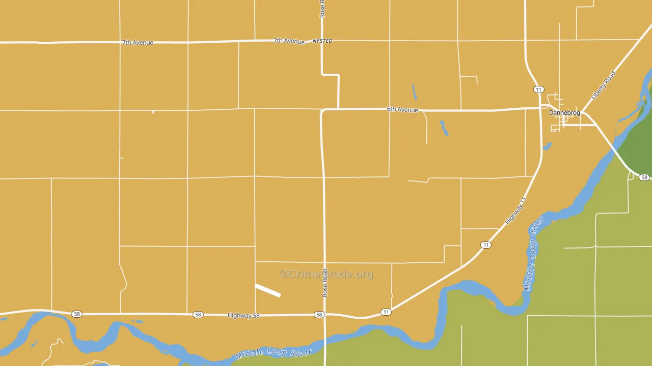 Nysted, NE Map of Vandalism Rates