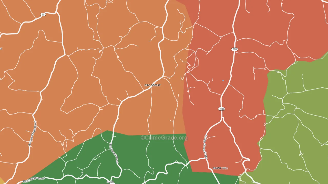 Oak Forest, PA Map of Vandalism Rates