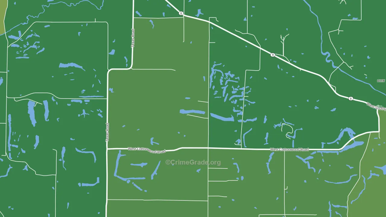 Oak Hill, IL Map of Vandalism Rates