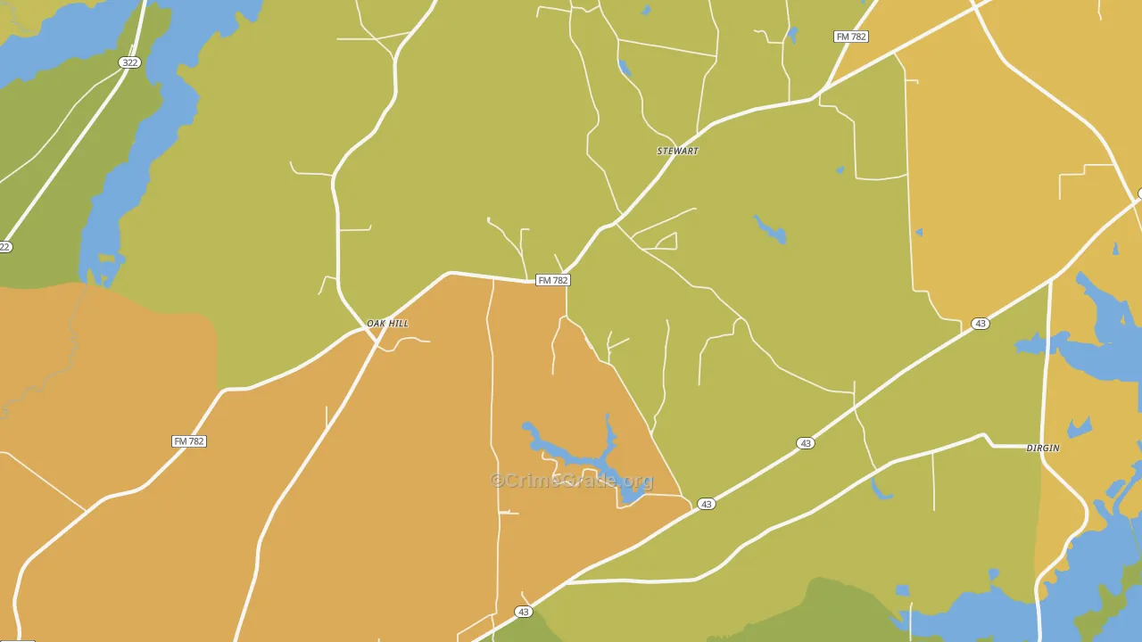 Oak Hill, TX Map of Vandalism Rates