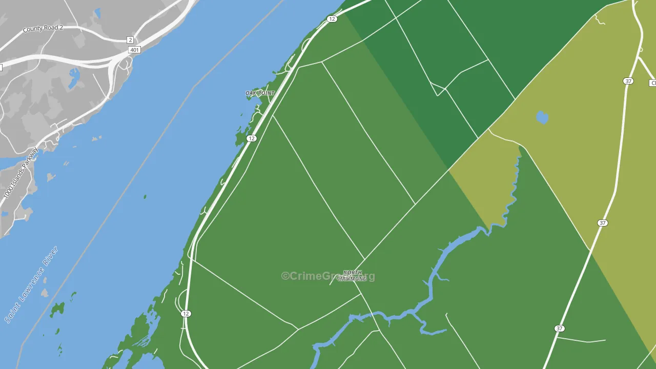 Oak Point, NY Map of Vandalism Rates