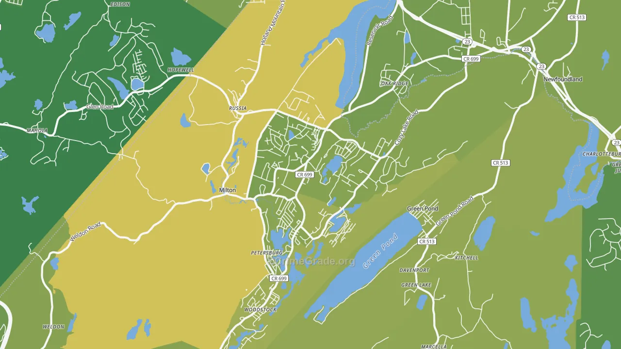Oak Ridge, NJ Map of Vandalism Rates