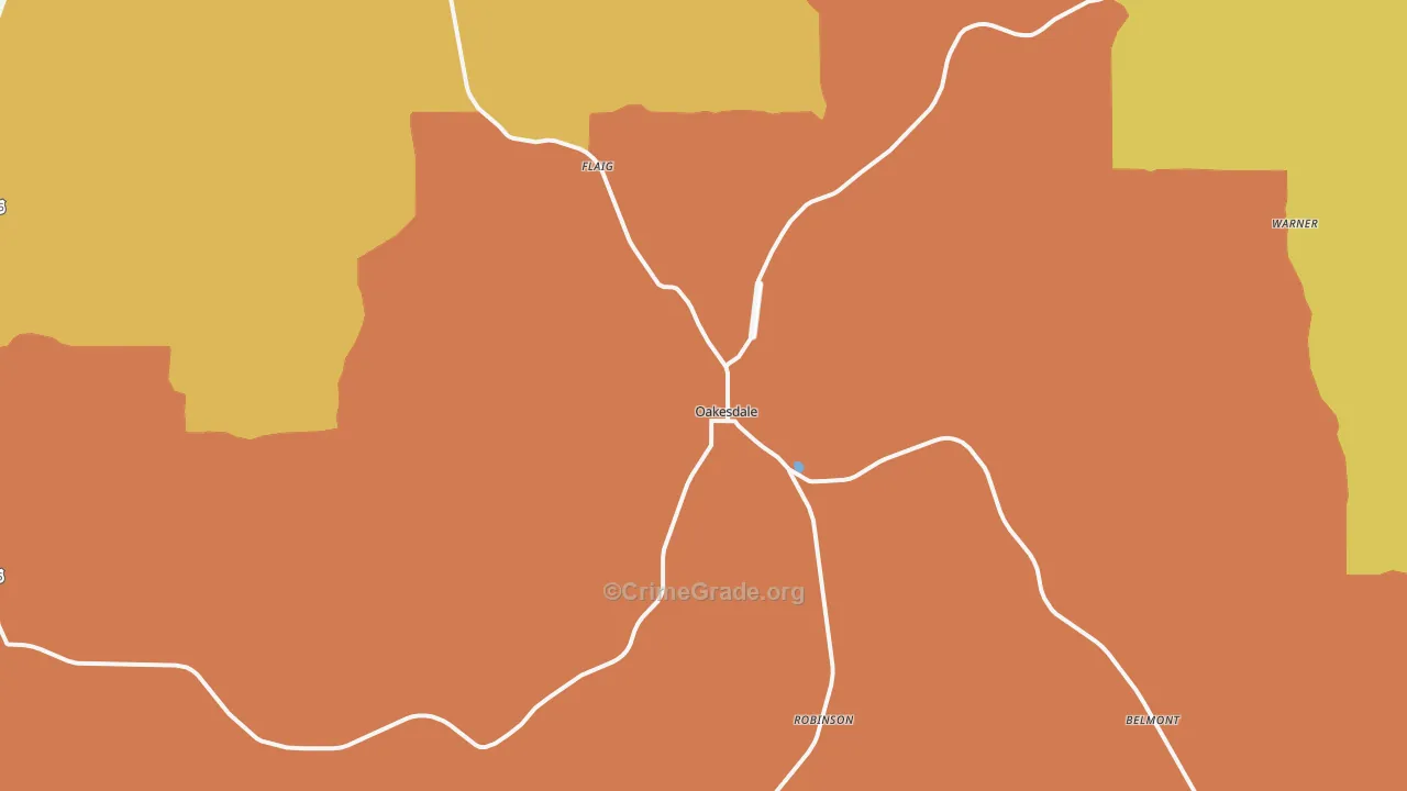 Oakesdale, WA Map of Vandalism Rates